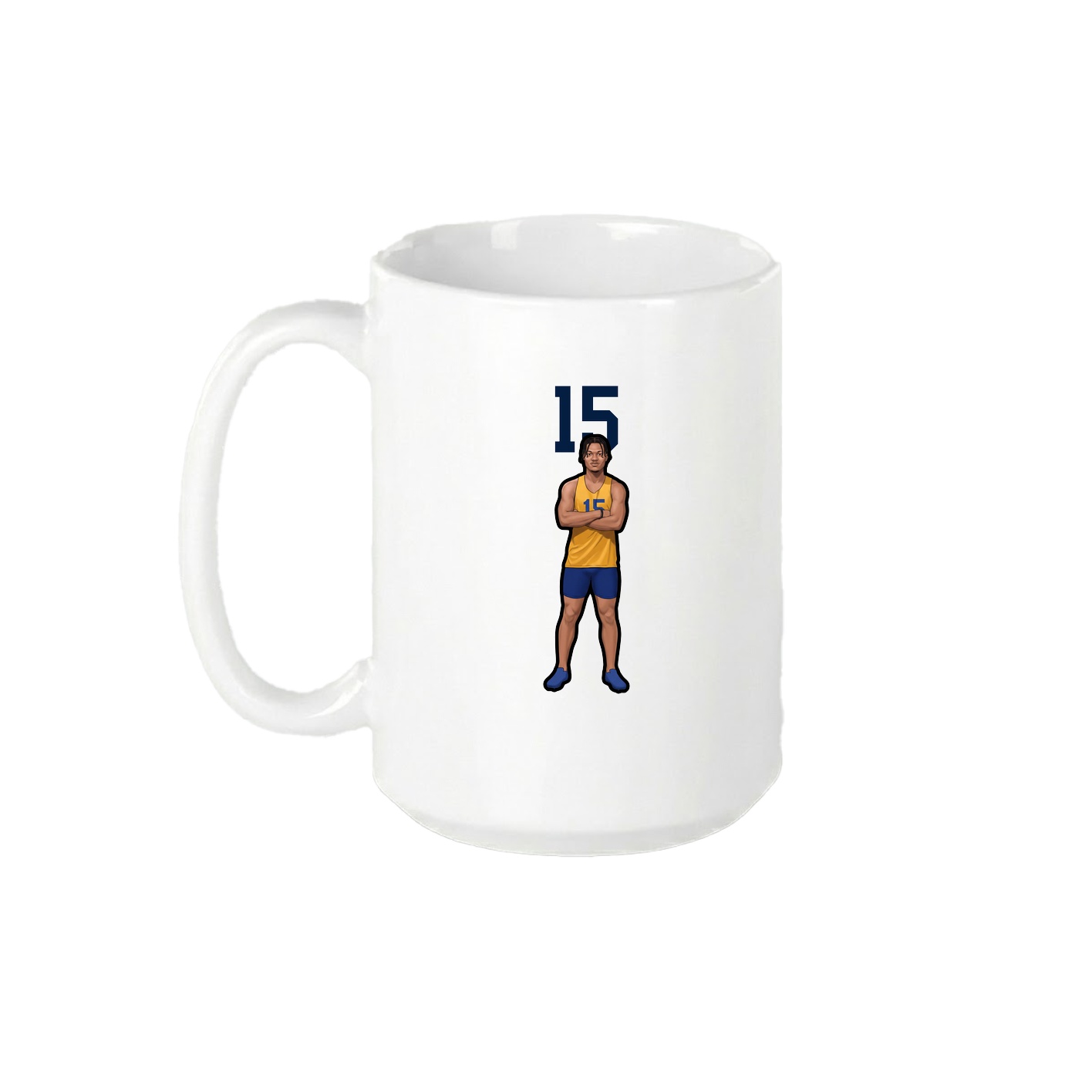 15oz Coffee Mug — Number Top in White