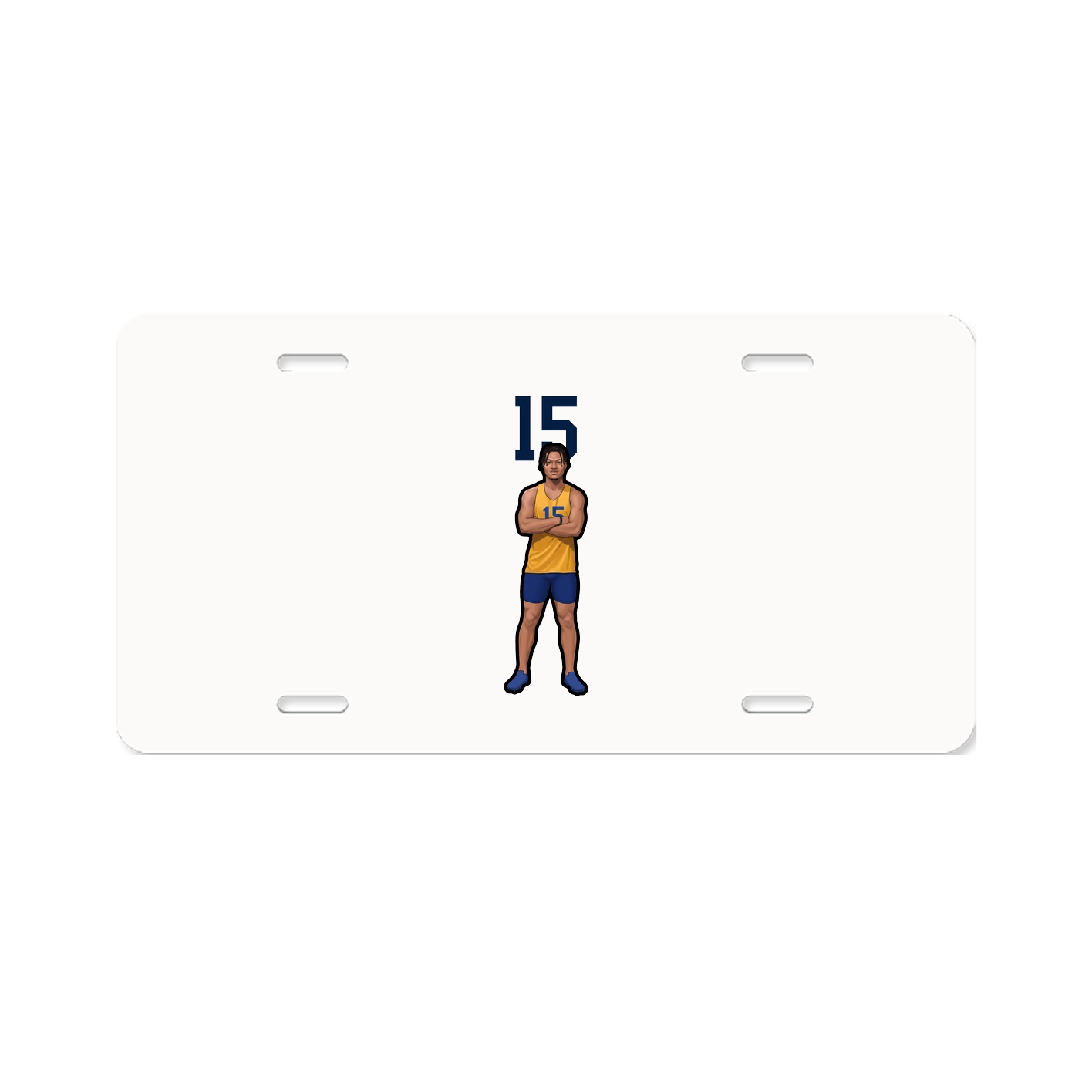 License Plate — Number Top in Classic
