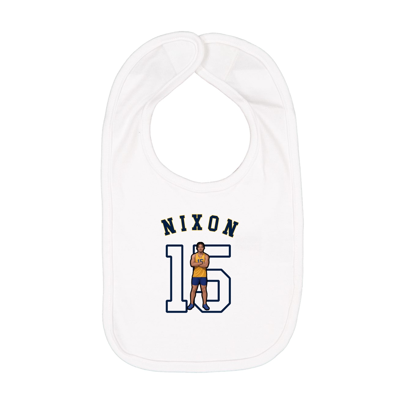 Infant Bib — Shirsey Arch in White