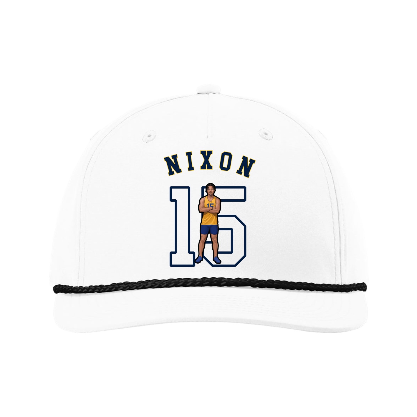 Five-Panel Classic Rope Cap — Shirsey Arch in White