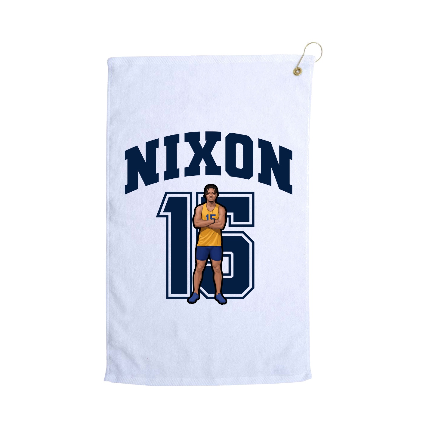 Golf Towel — Number in White