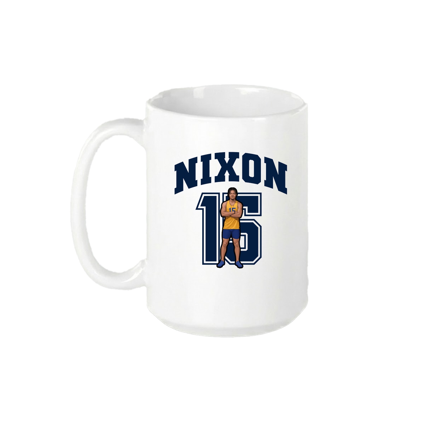 15oz Coffee Mug — Number in White