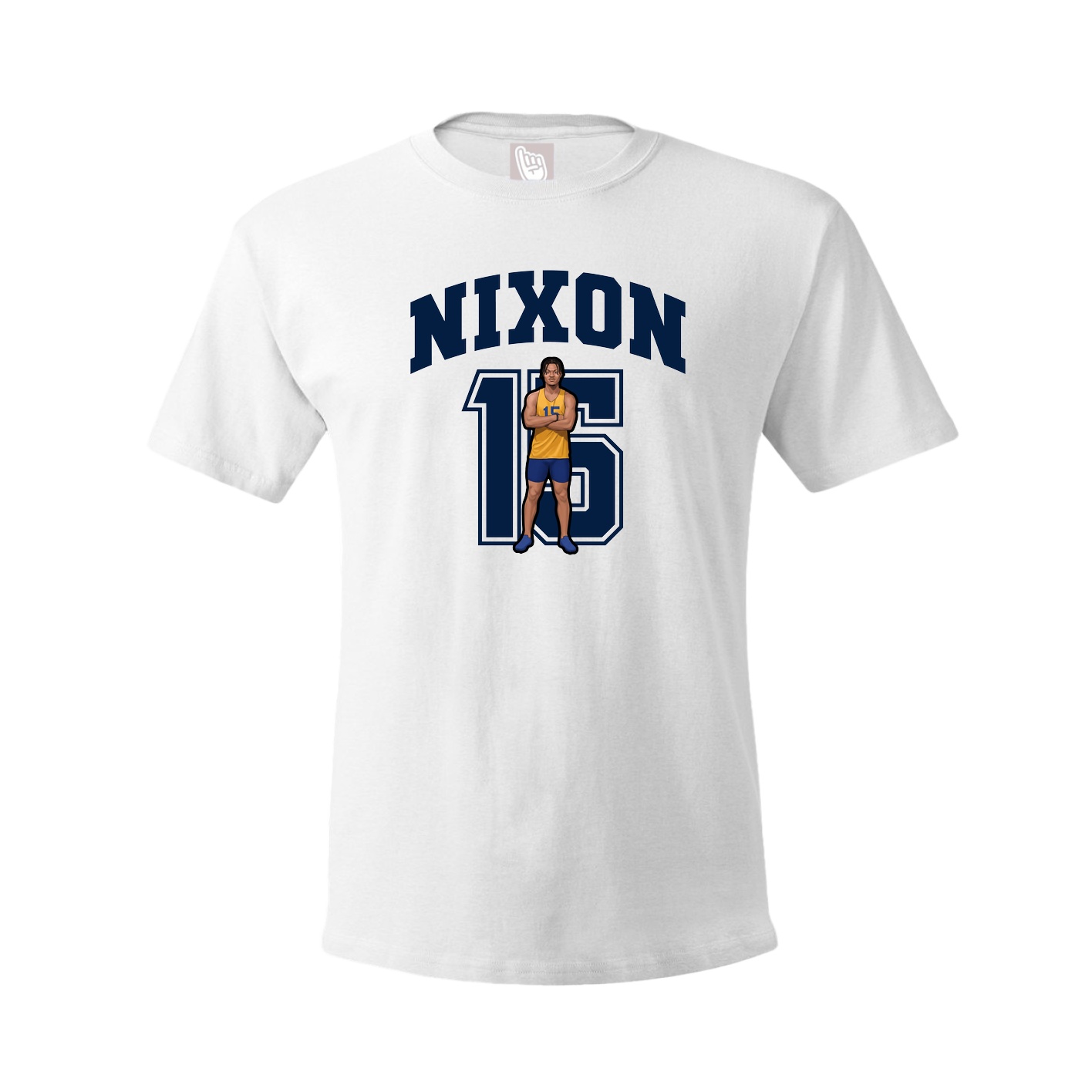 Youth Tee — Number in White