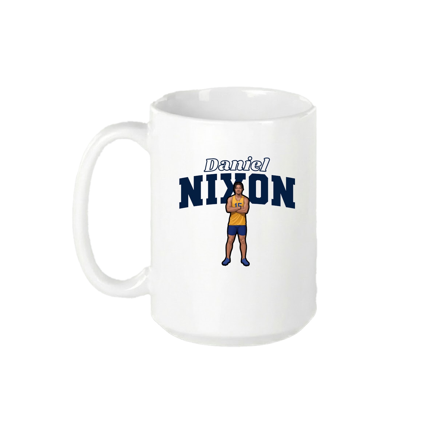 15oz Coffee Mug — Name Arch in White