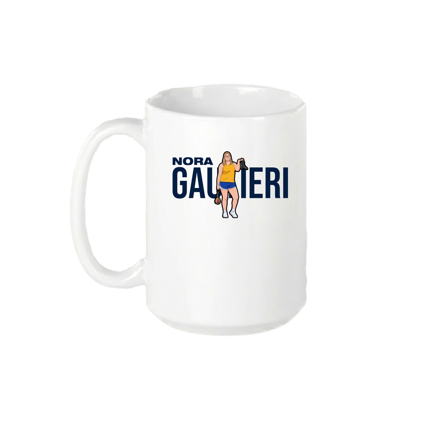 15oz Coffee Mug — Player Name in White