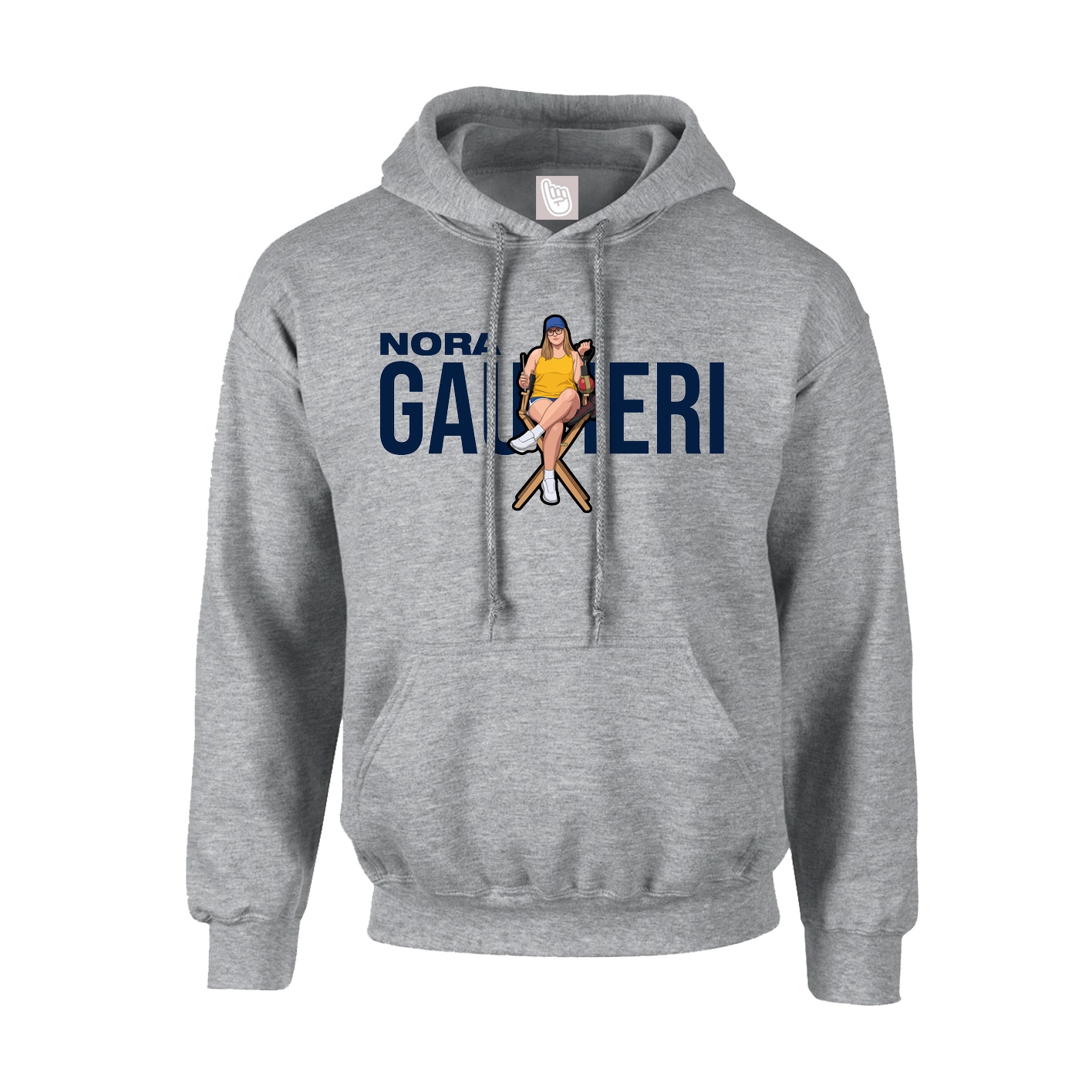 Youth Hoodie — Player Name in Grey
