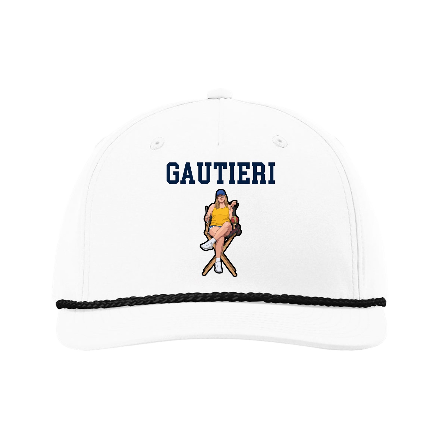 Five-Panel Classic Rope Cap — Shirsey in White