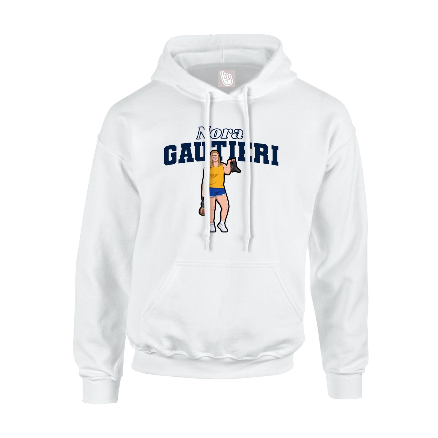 Hoodie — Name Arch in White