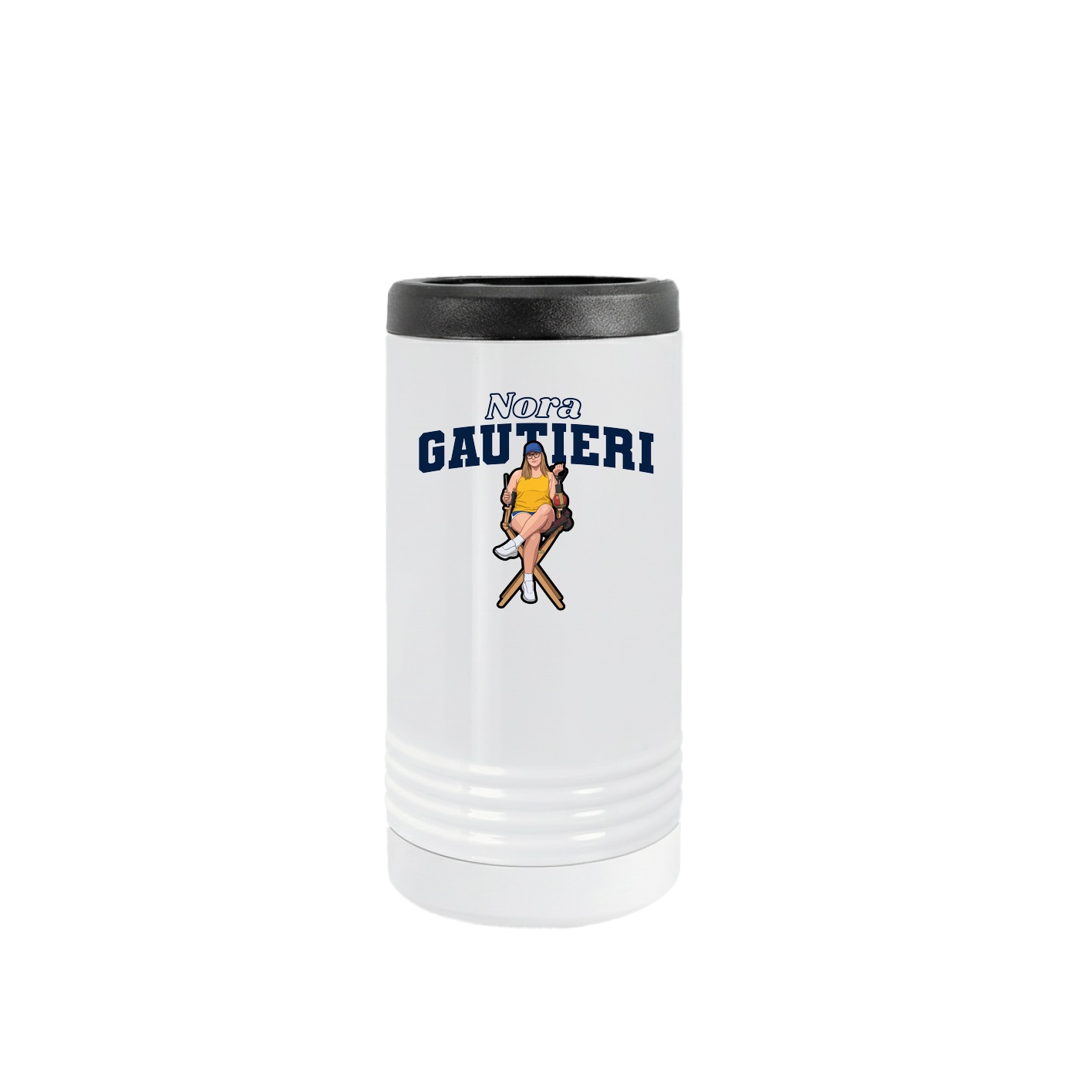 Slim Beverage Holder — Name Arch in White