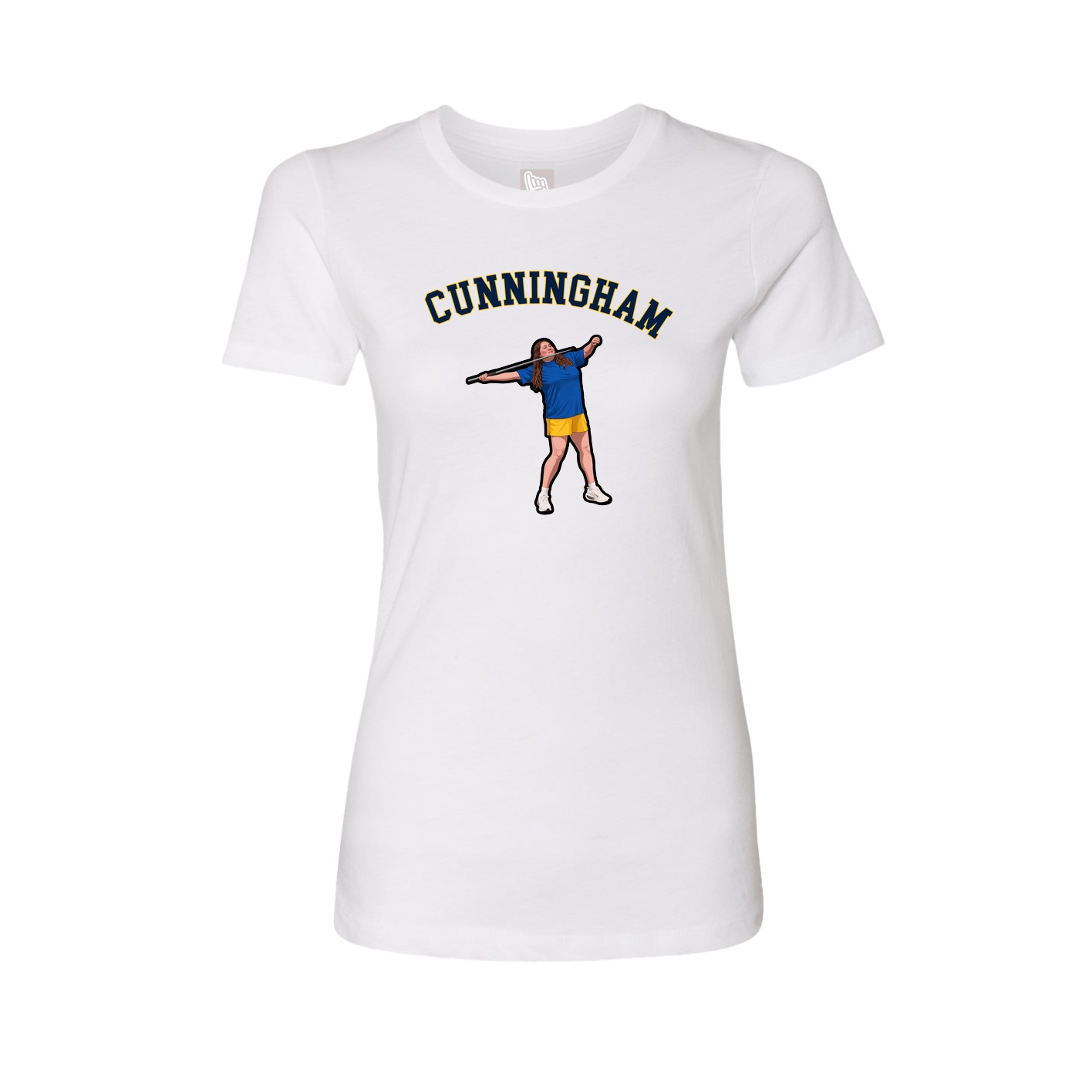 Fitted Women's Tee — Shirsey Arch in White