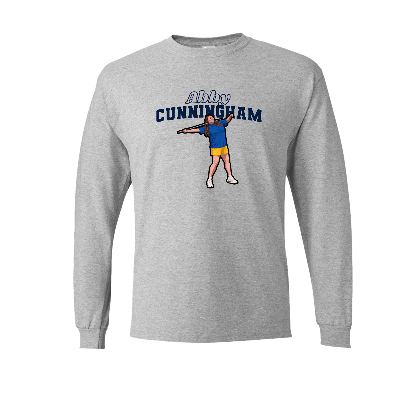 Long Sleeve Tee — Name Arch in Grey