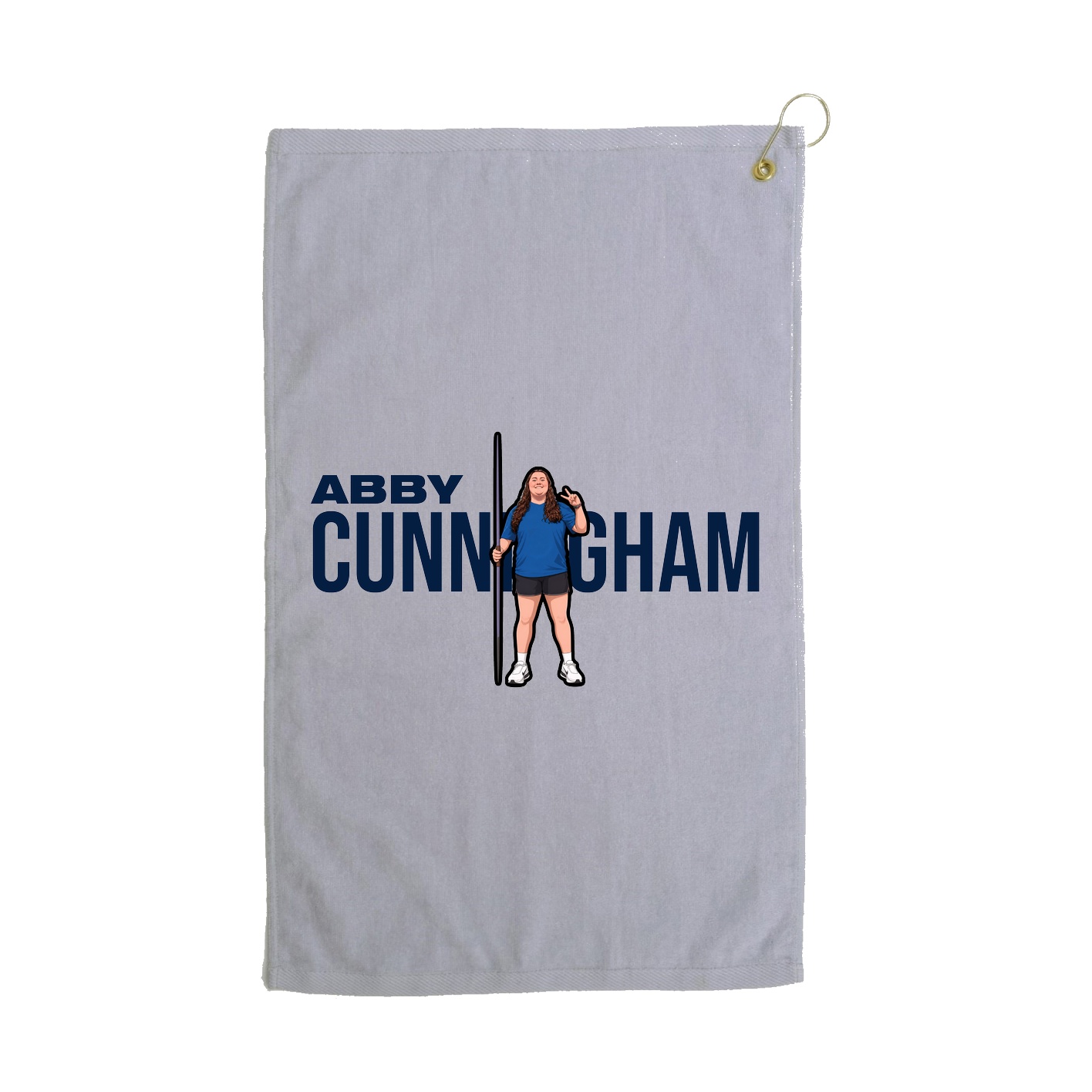 Golf Towel — Player Name in Grey