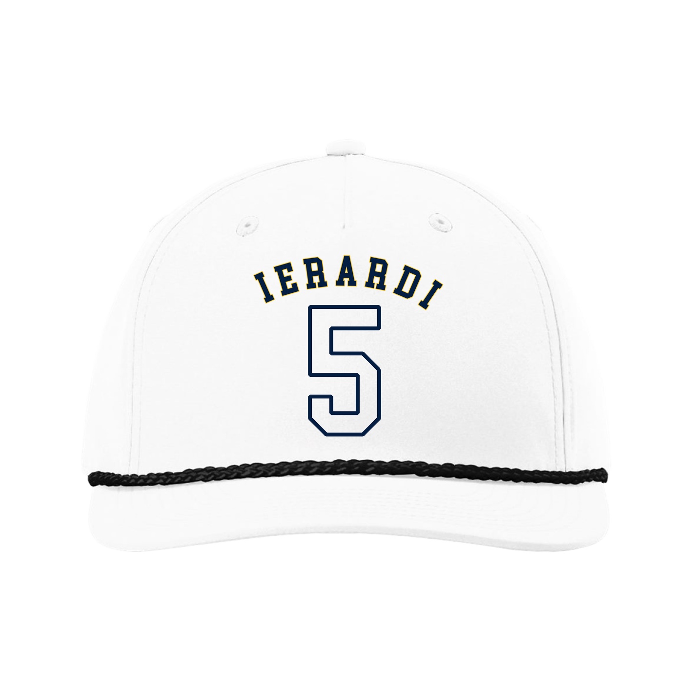 Five-Panel Classic Rope Cap — Shirsey Arch in White