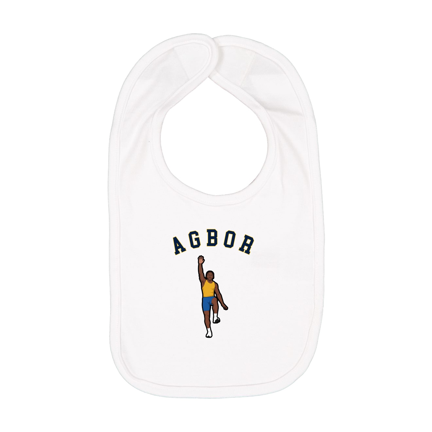 Infant Bib — Shirsey Arch in White
