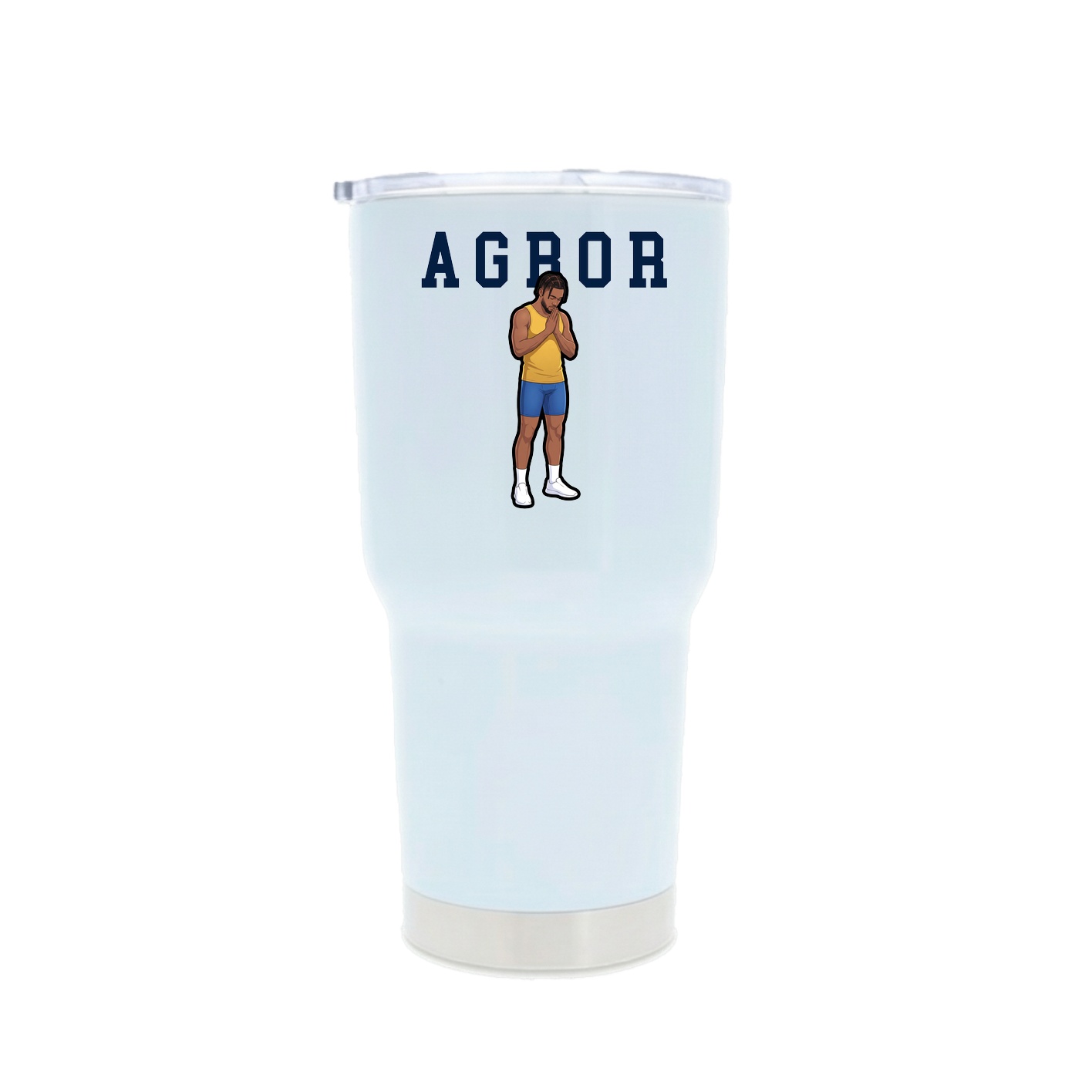 30oz Stainless Steel Tumbler — Shirsey in White