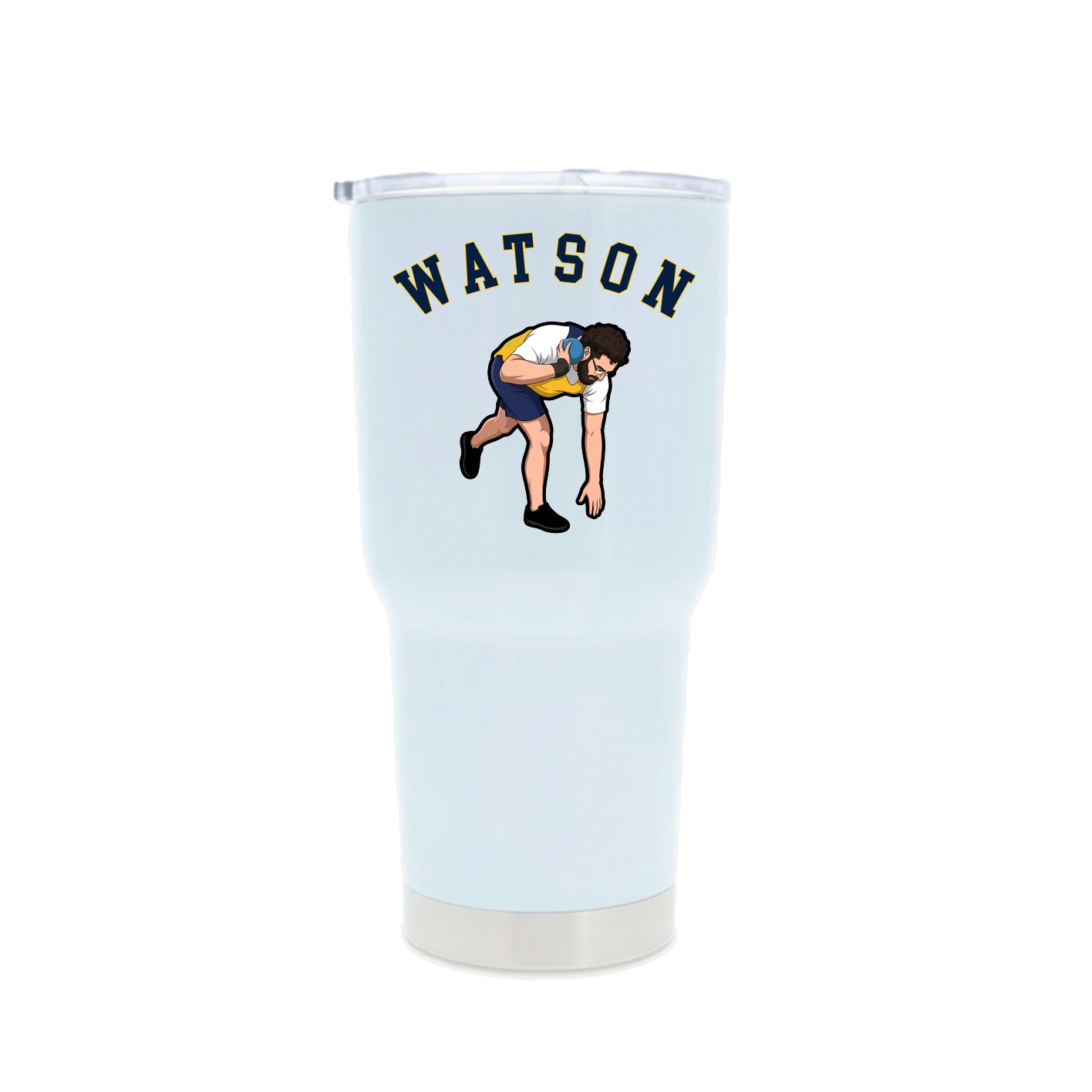 30oz Stainless Steel Tumbler — Shirsey Arch in White