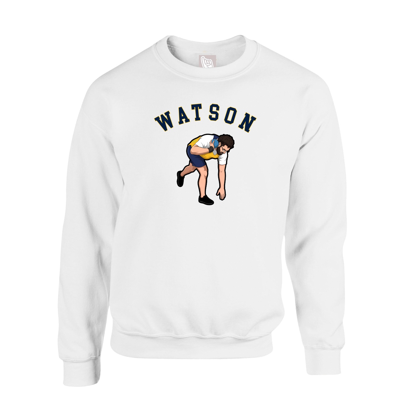 Fleece Crew — Shirsey Arch in White