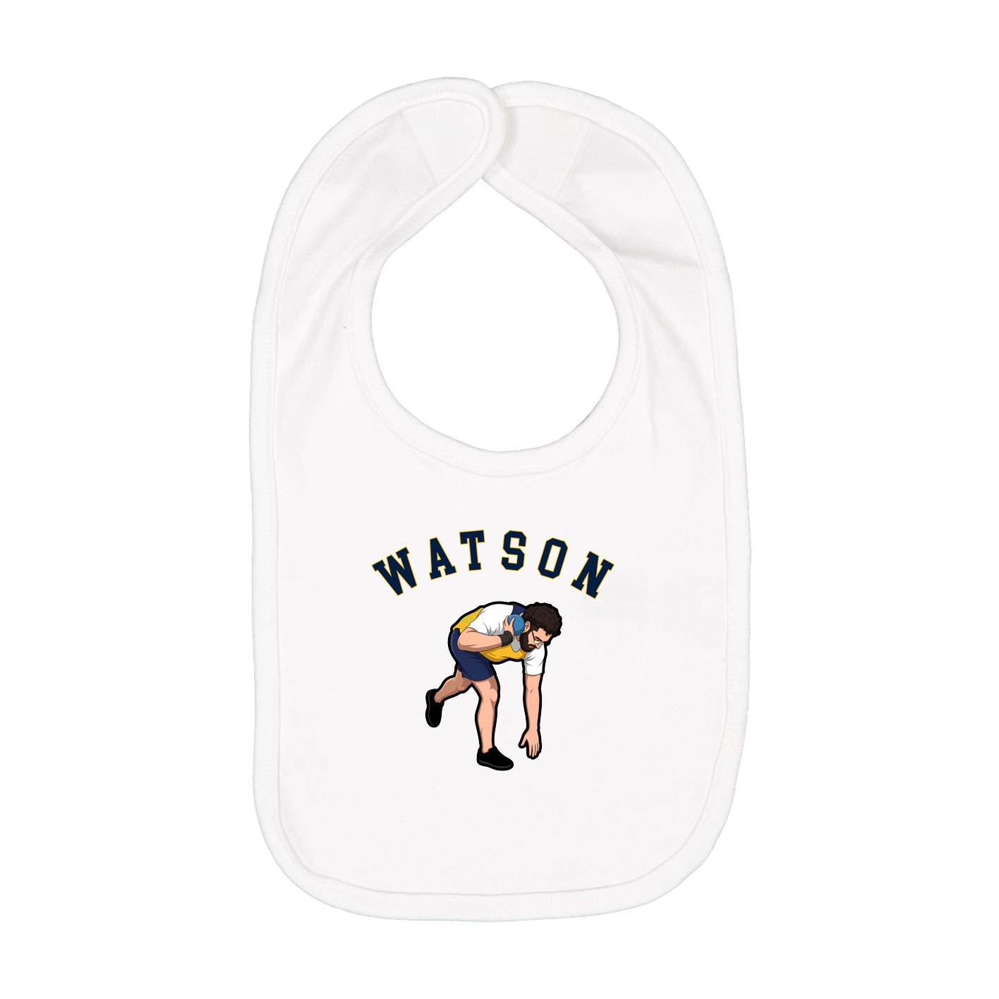 Infant Bib — Shirsey Arch in White