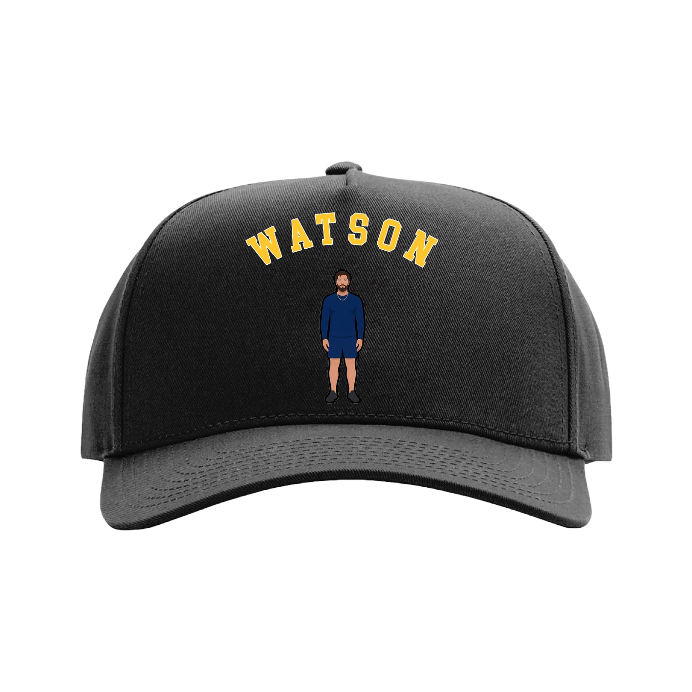 Full Fabric Five-Panel Champ Cap — Shirsey Arch in Black