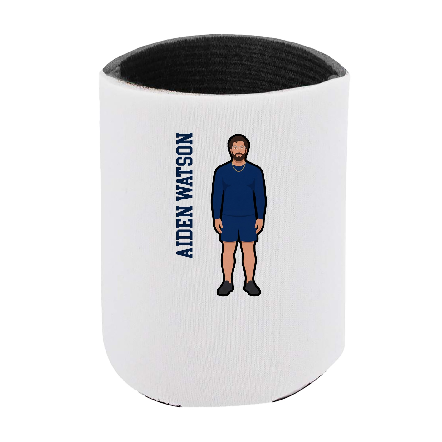 Can Holder — Name Vertical in White
