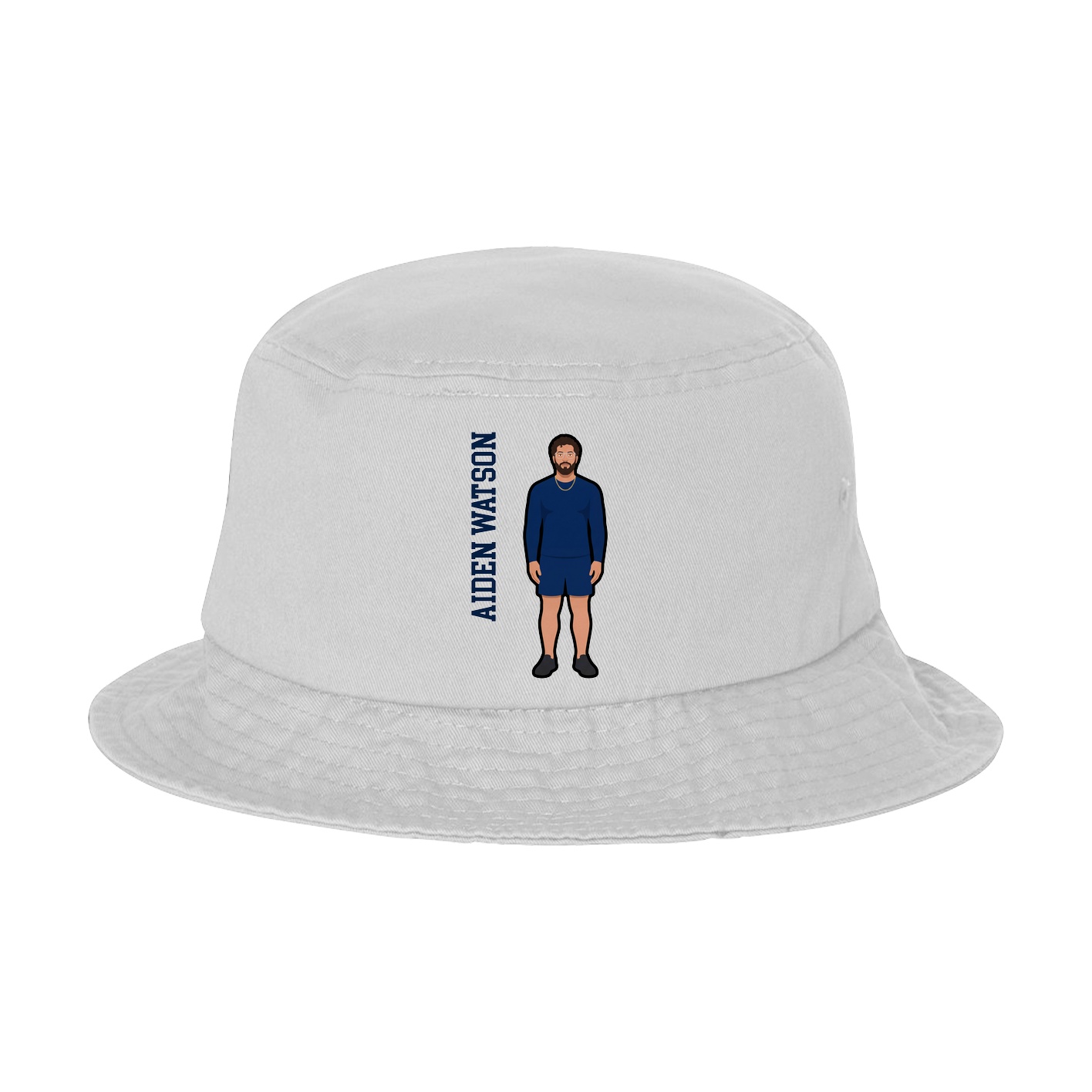 Bucket Cap — Name Vertical in White