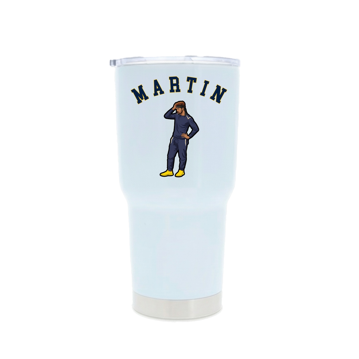 30oz Stainless Steel Tumbler — Shirsey Arch in White