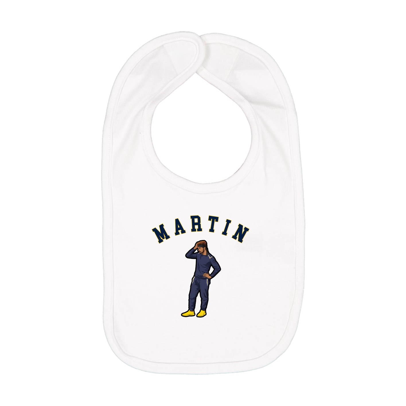 Infant Bib — Shirsey Arch in White