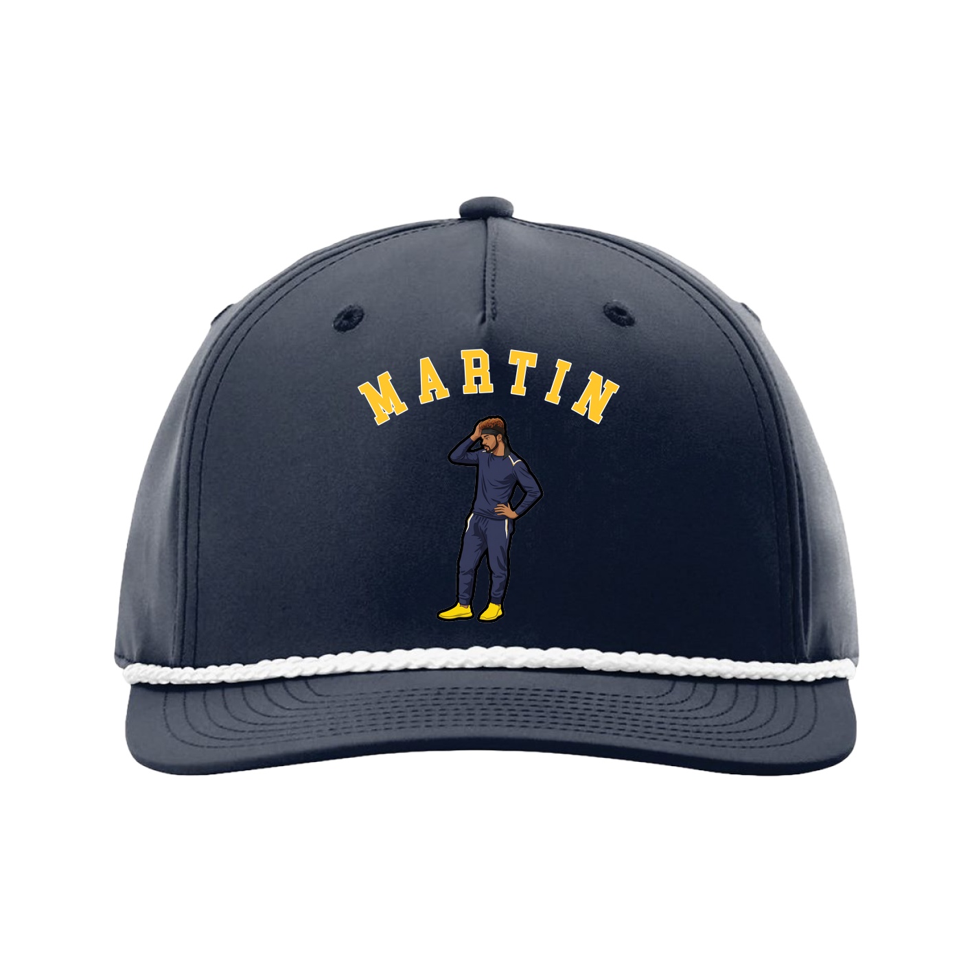 Five-Panel Classic Rope Cap — Shirsey Arch in Navy