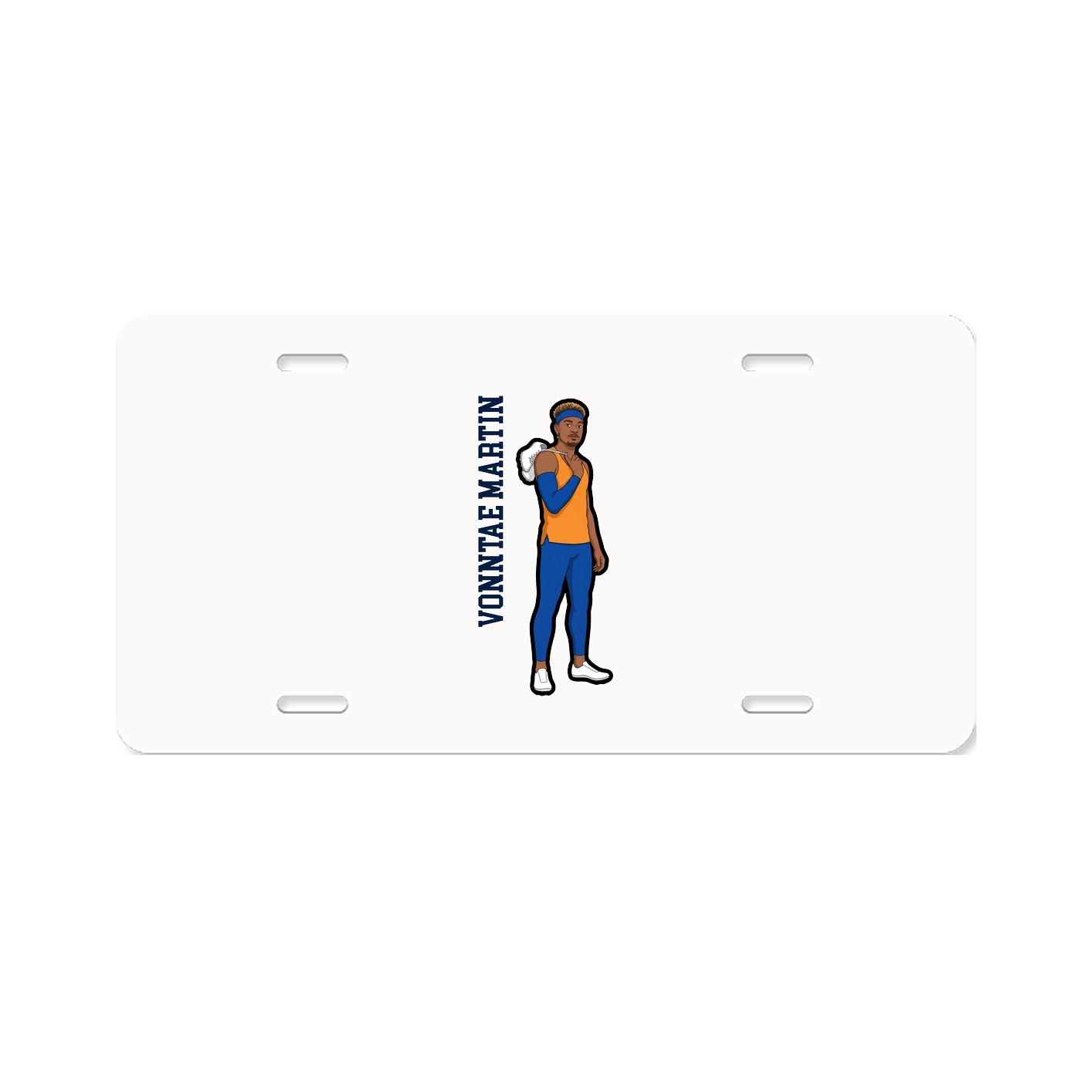 License Plate — Name Vertical in Classic