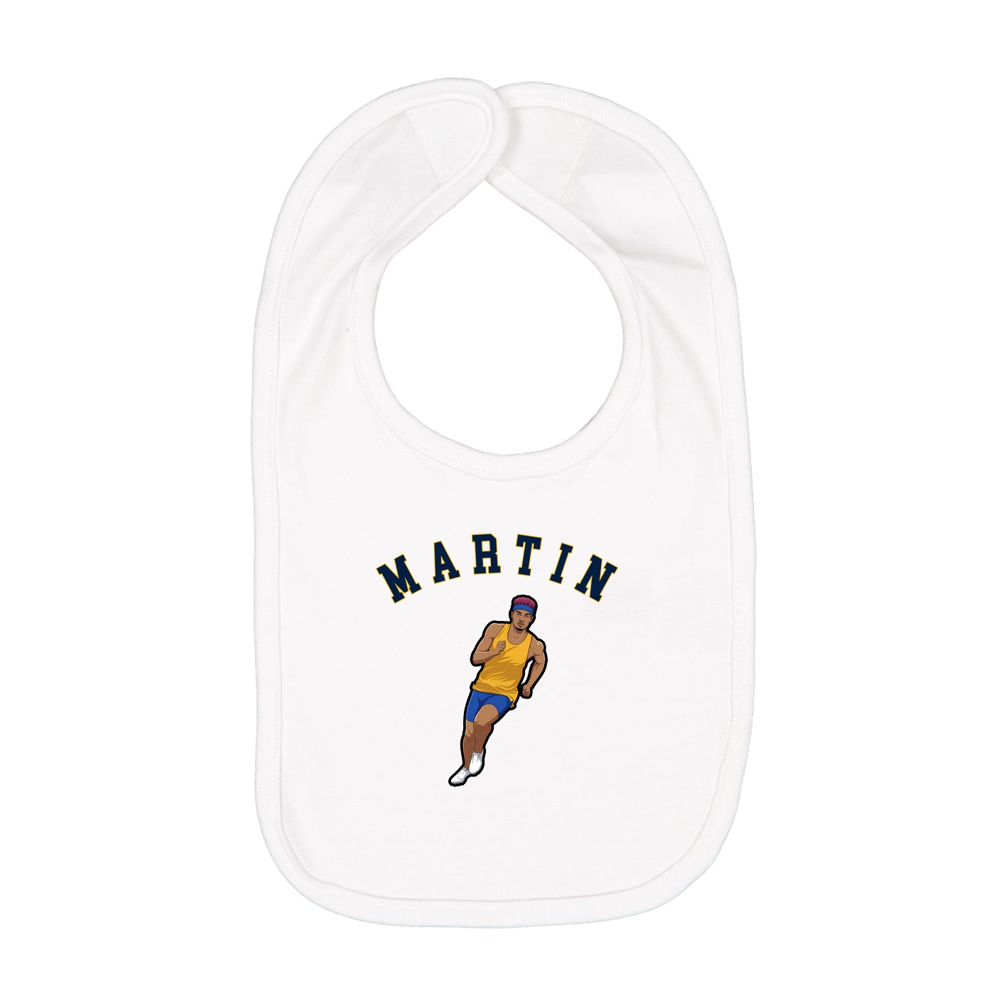 Infant Bib — Shirsey Arch in White