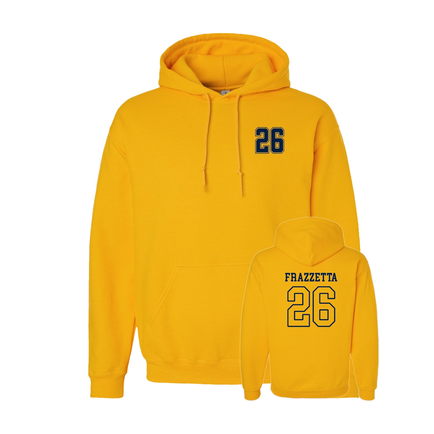 Hoodie — Chest Back in Gold