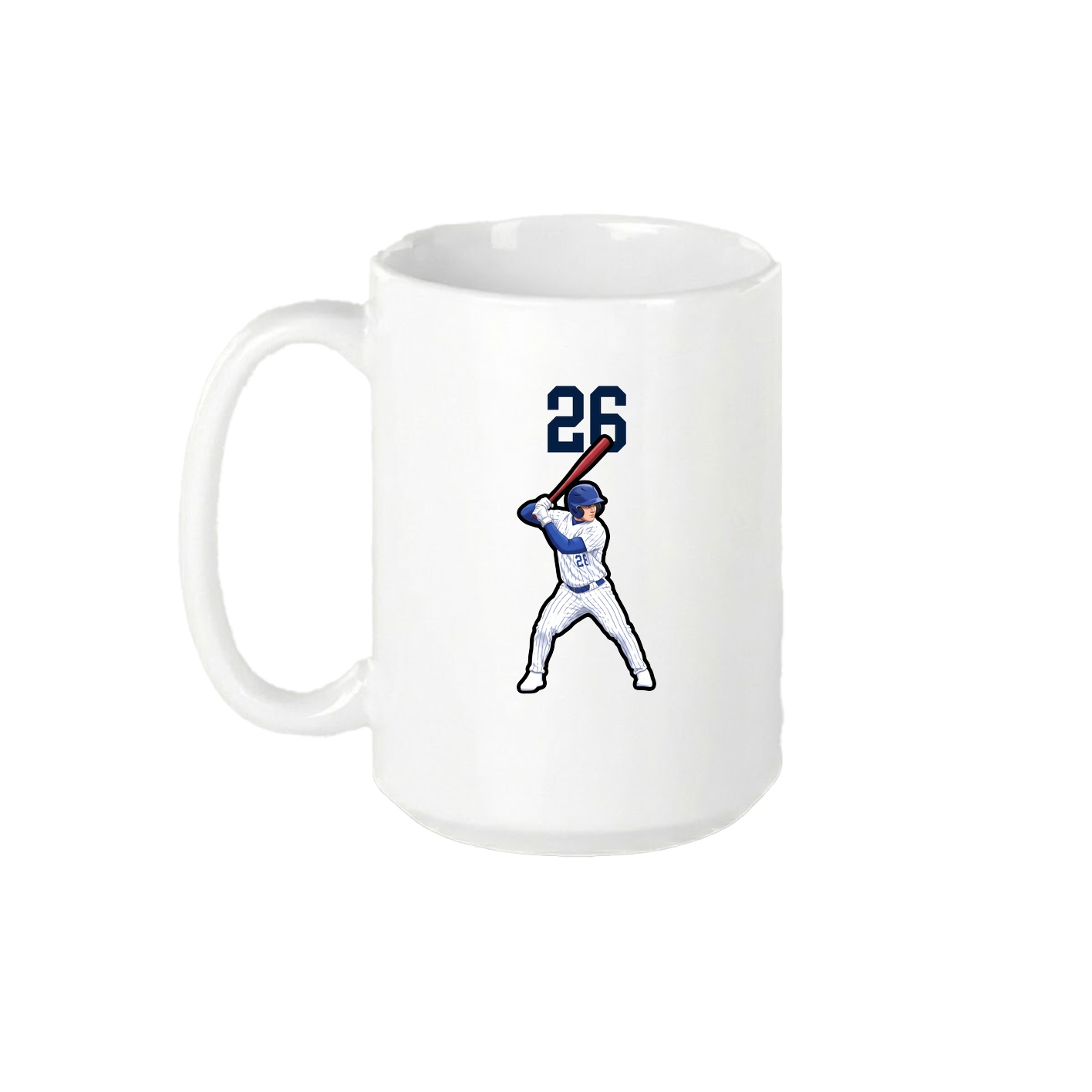 15oz Coffee Mug — Number Top in White
