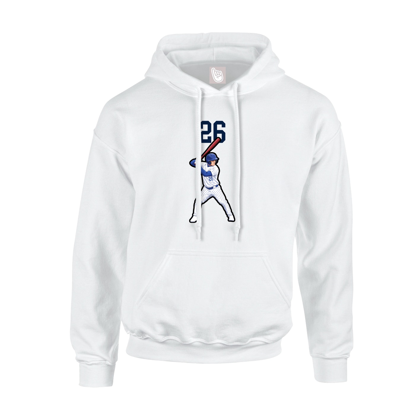 Hoodie — Number Top in White