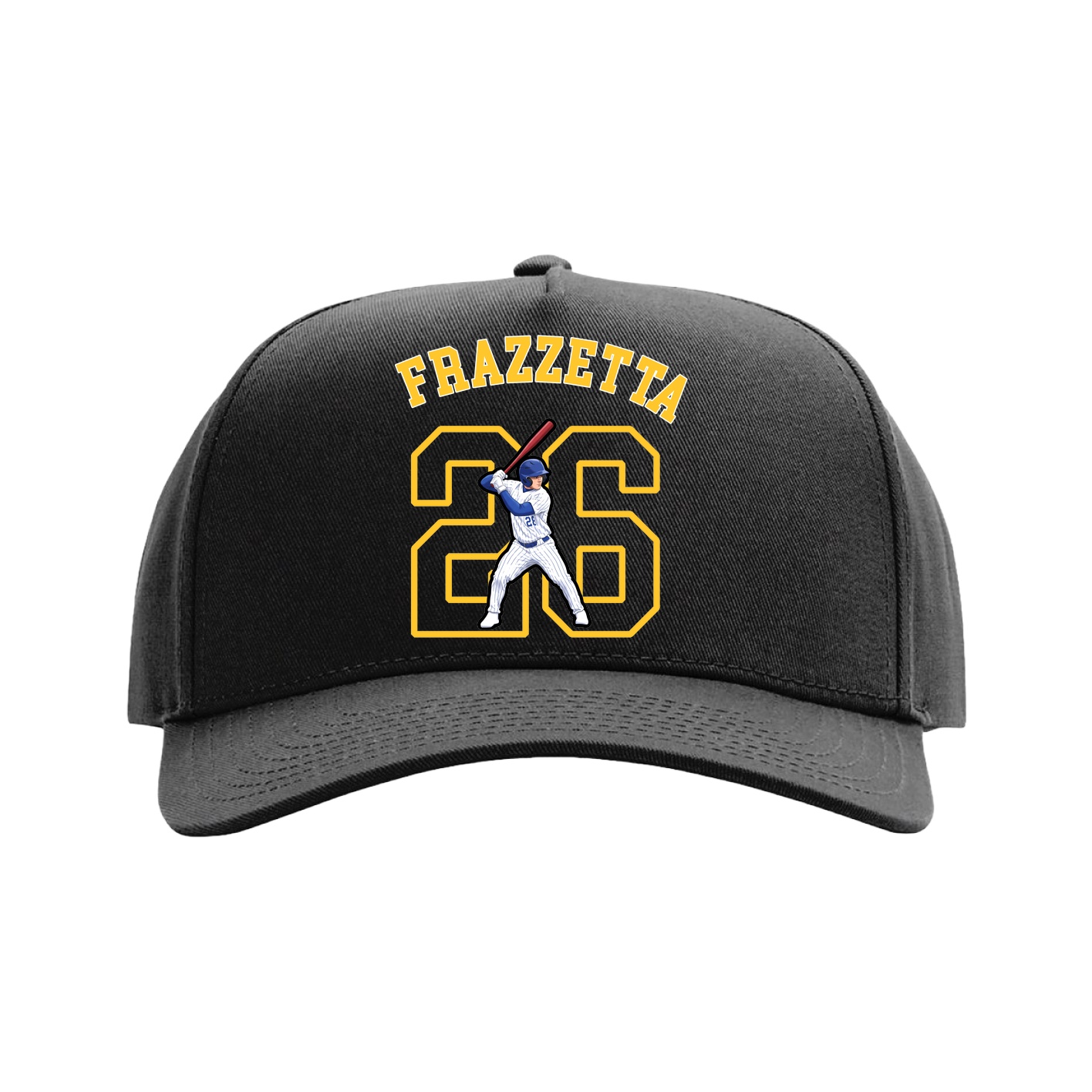 Full Fabric Five-Panel Champ Cap — Shirsey Arch in Black