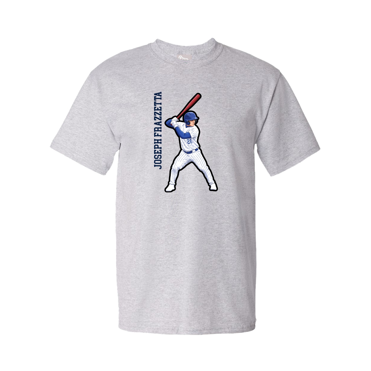 Tee — Name Vertical in Grey