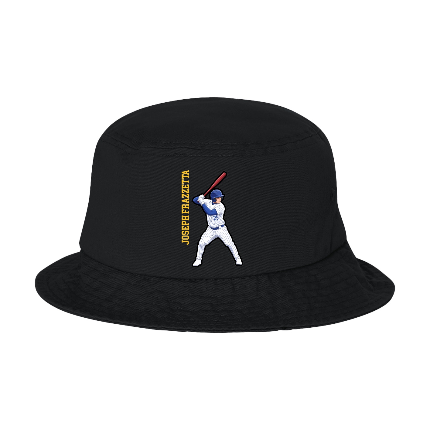 Bucket Cap — Name Vertical in Black