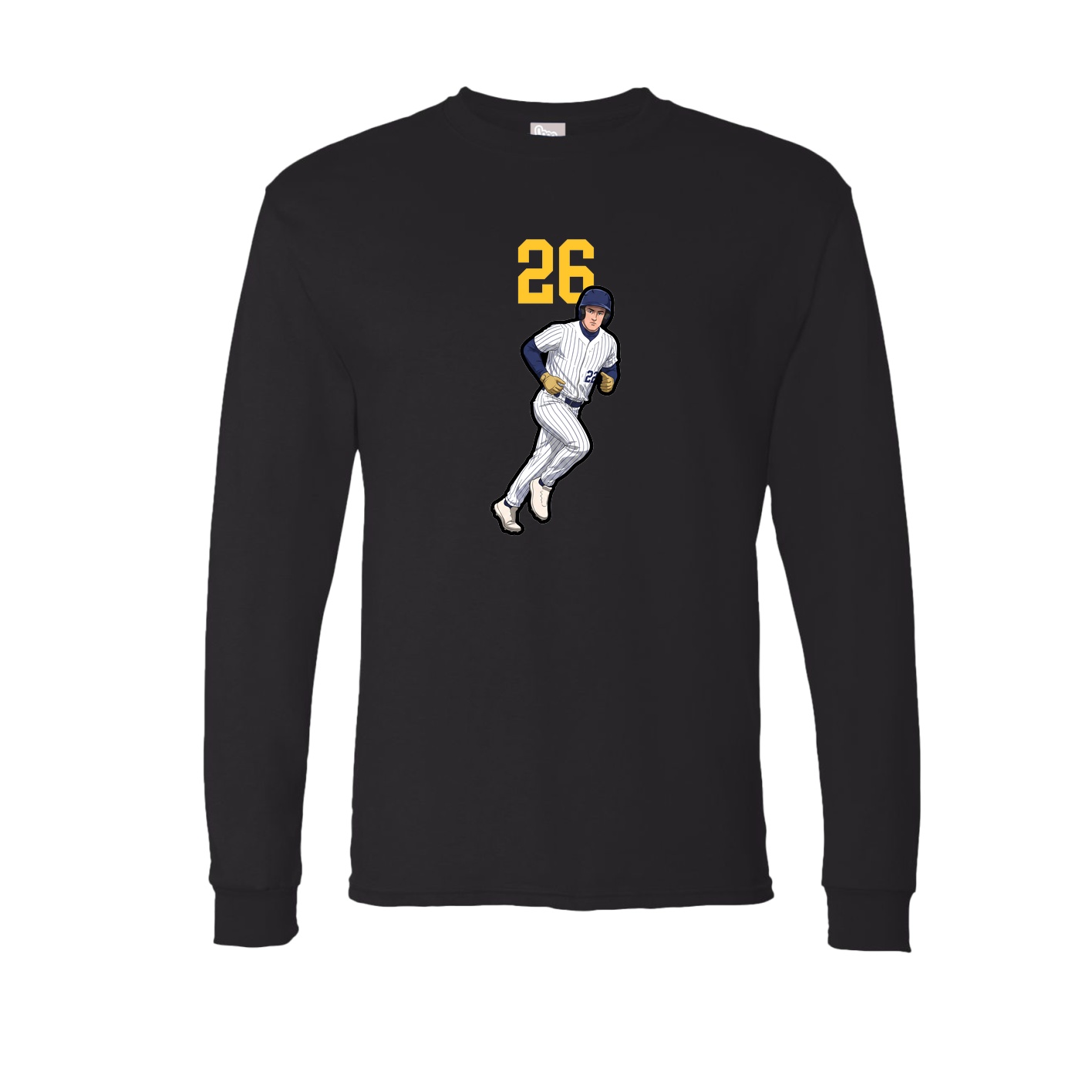 Long Sleeve Tee — Number Top in Black