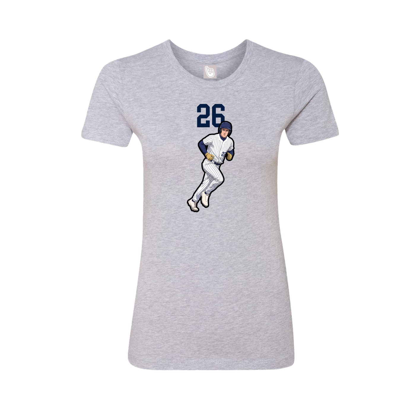 Fitted Women's Tee — Number Top in Grey