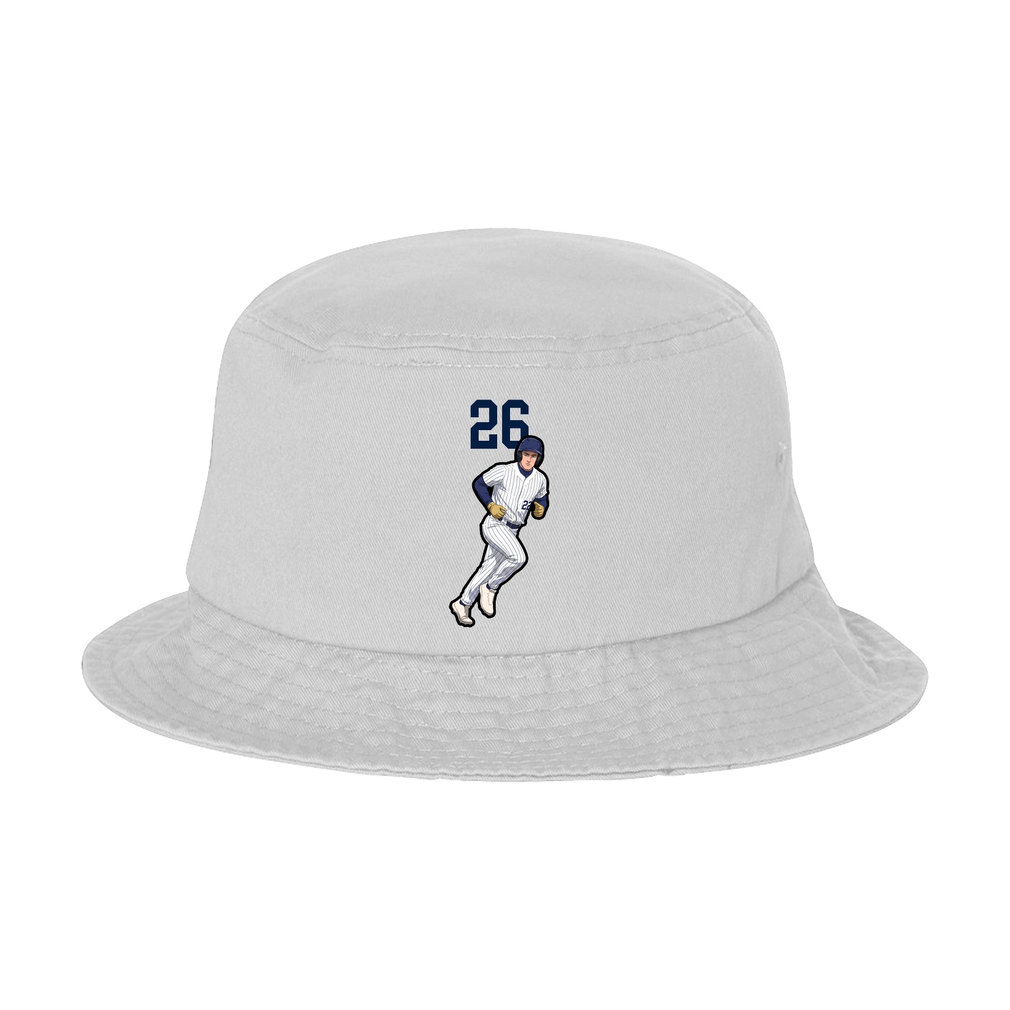 Bucket Cap — Number Top in White