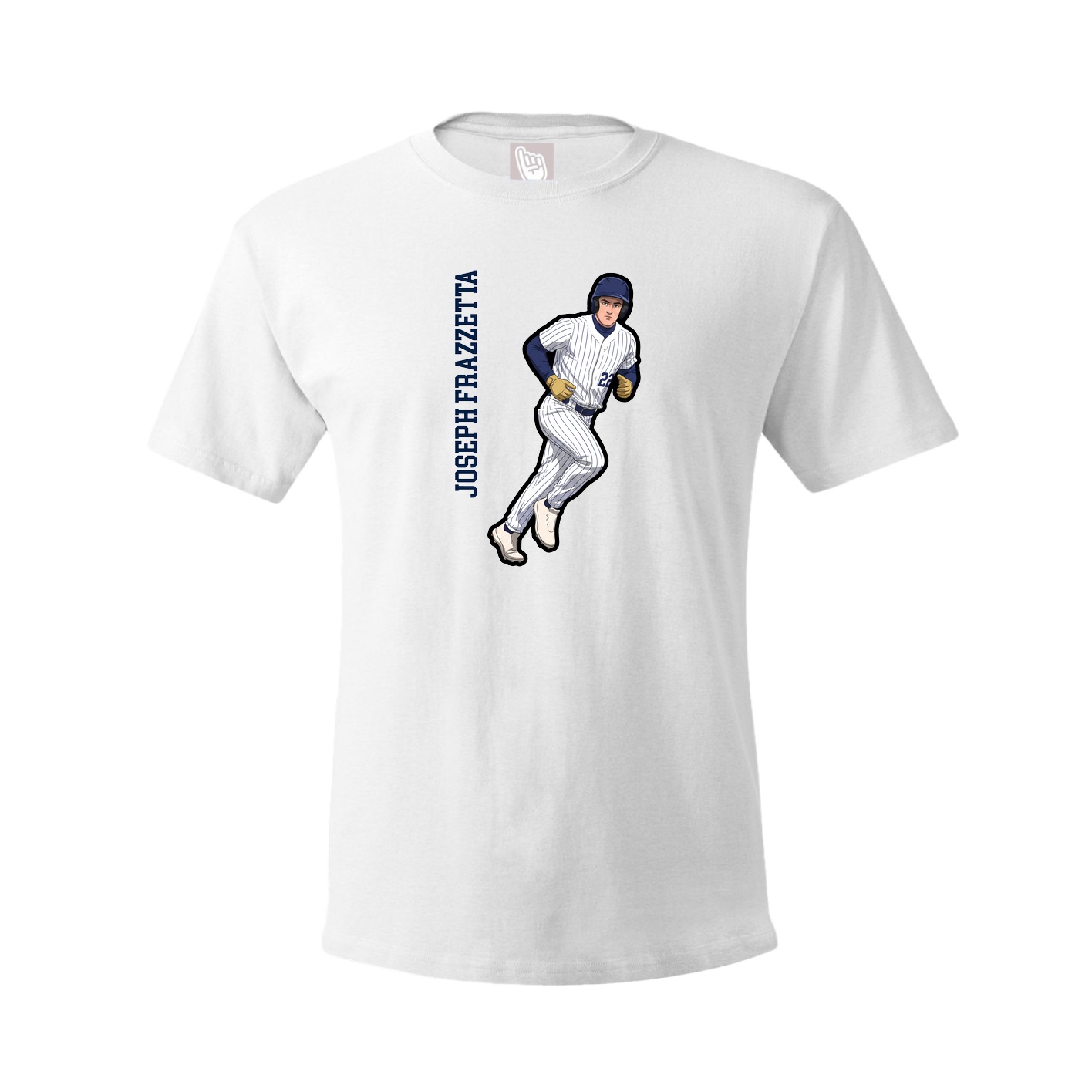 Youth Tee — Name Vertical in White