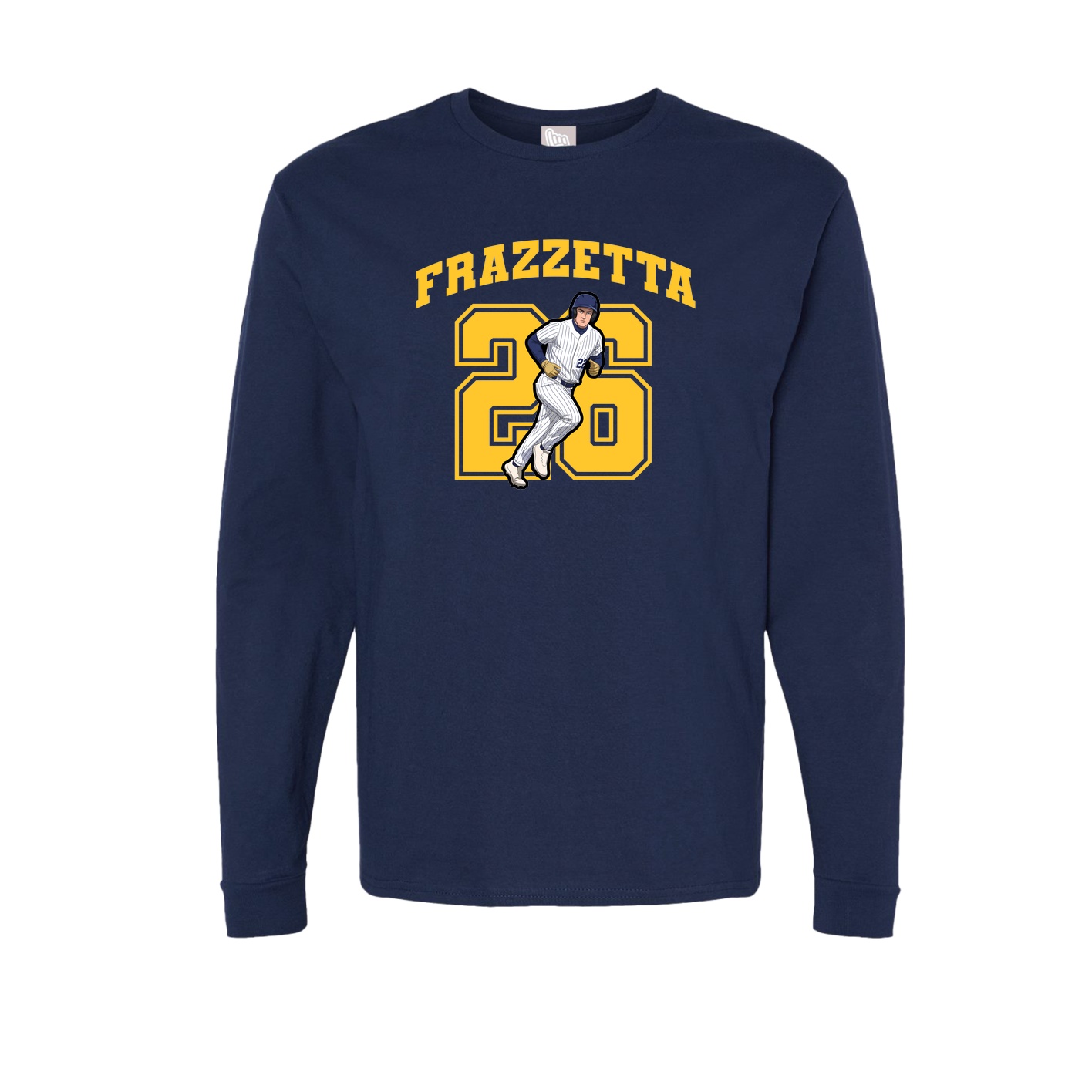Long Sleeve Tee — Number in Navy