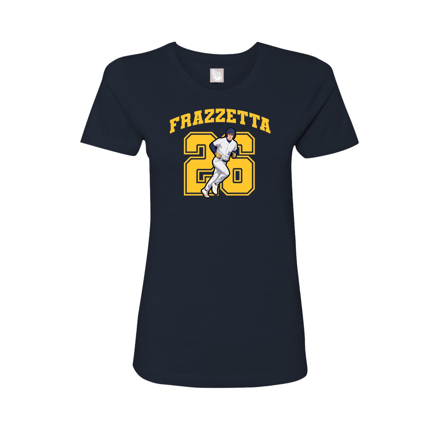 Fitted Women's Tee — Number in Navy