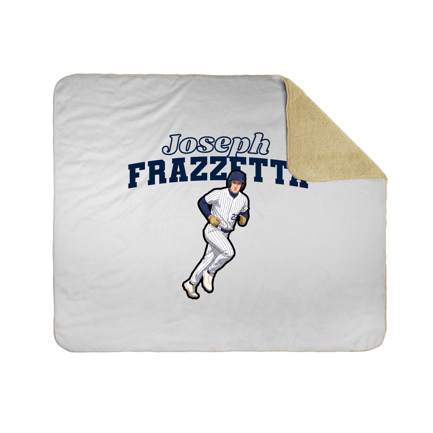 Throw Blanket — Name Arch in White