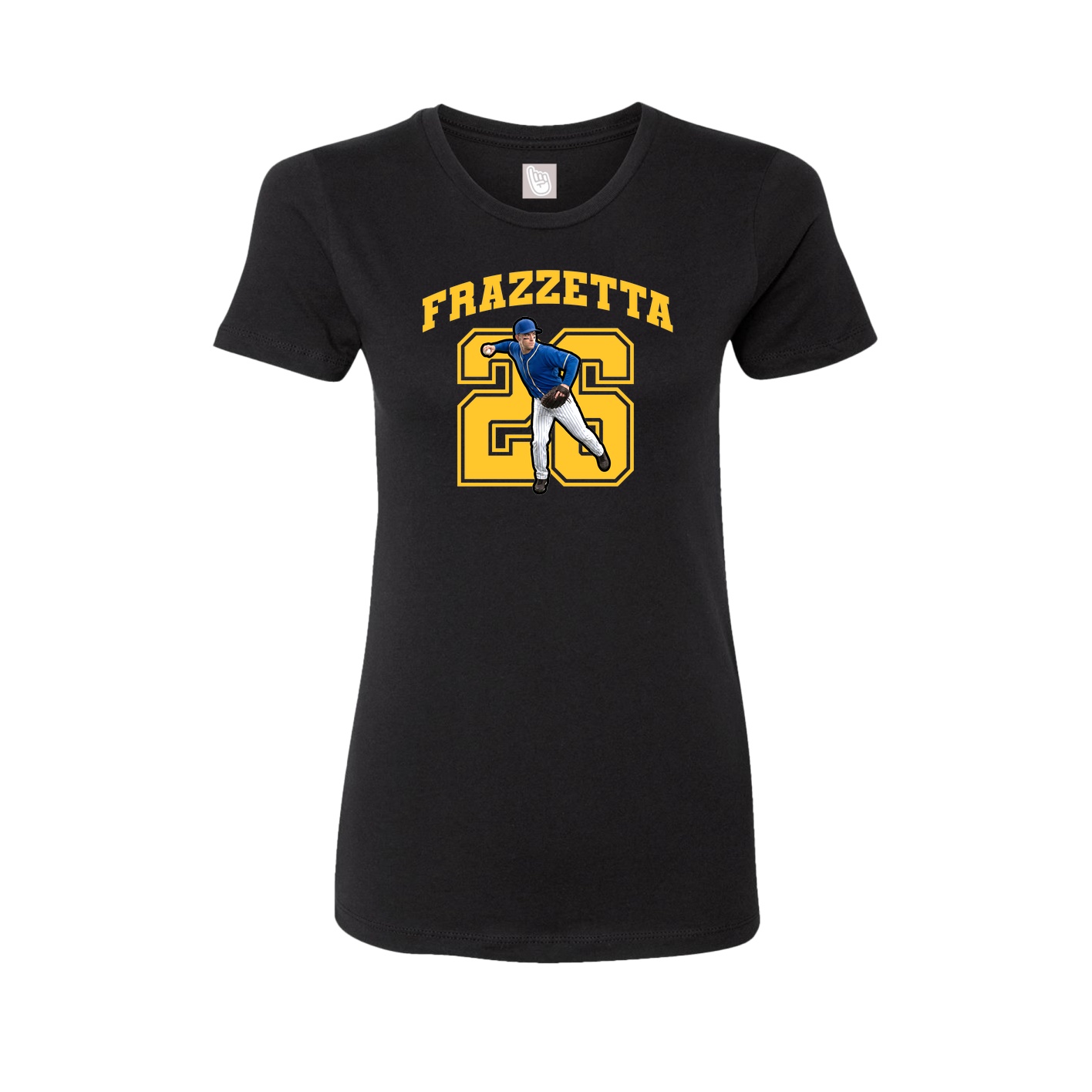 Fitted Women's Tee — Number in Black