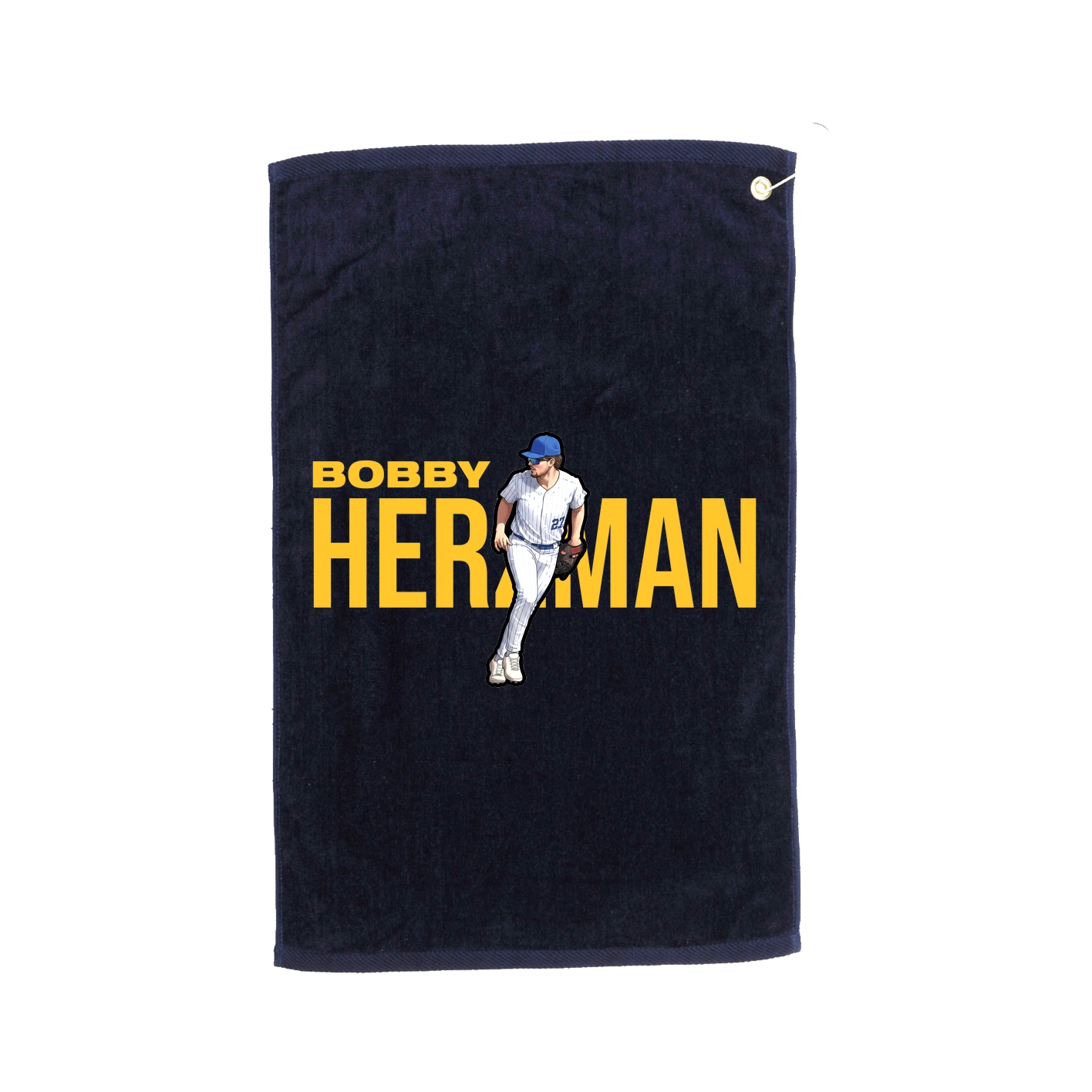 Golf Towel — Player Name in Navy