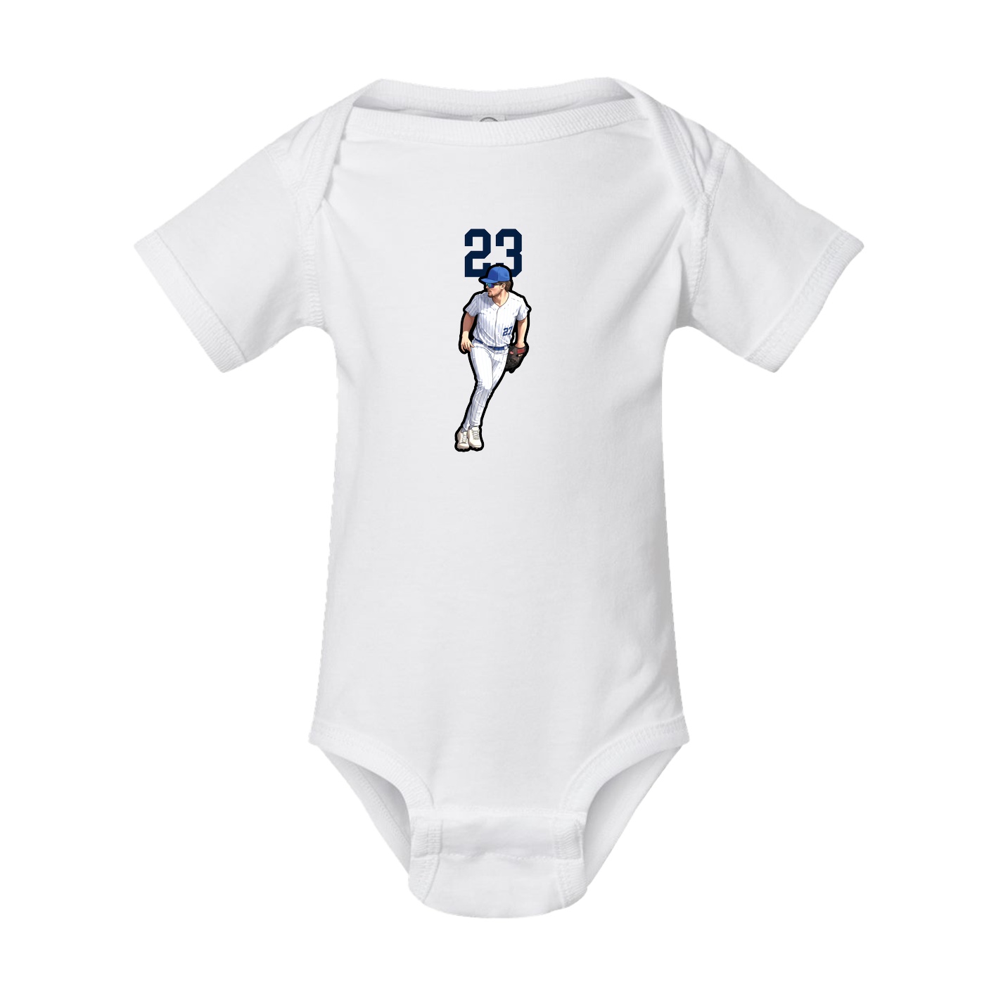 Baby Onesie — Number Top in White