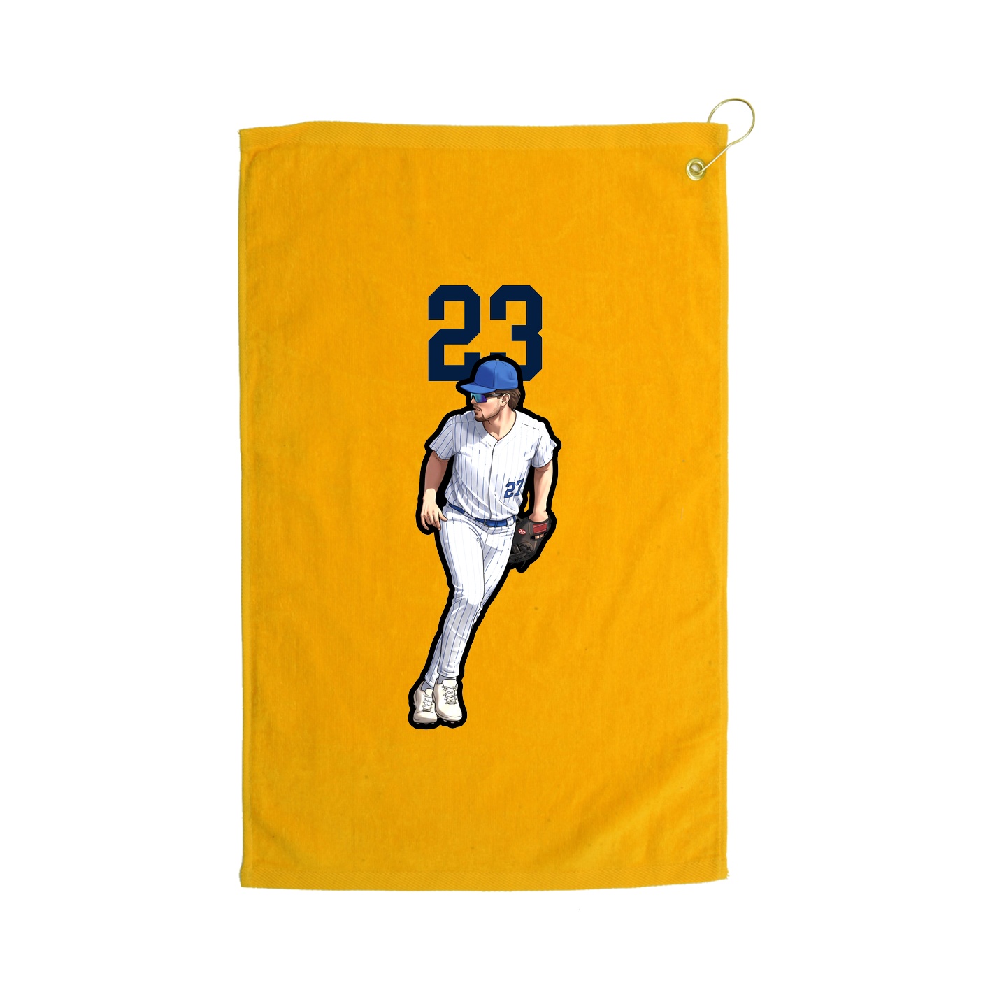 Golf Towel — Number Top in Gold