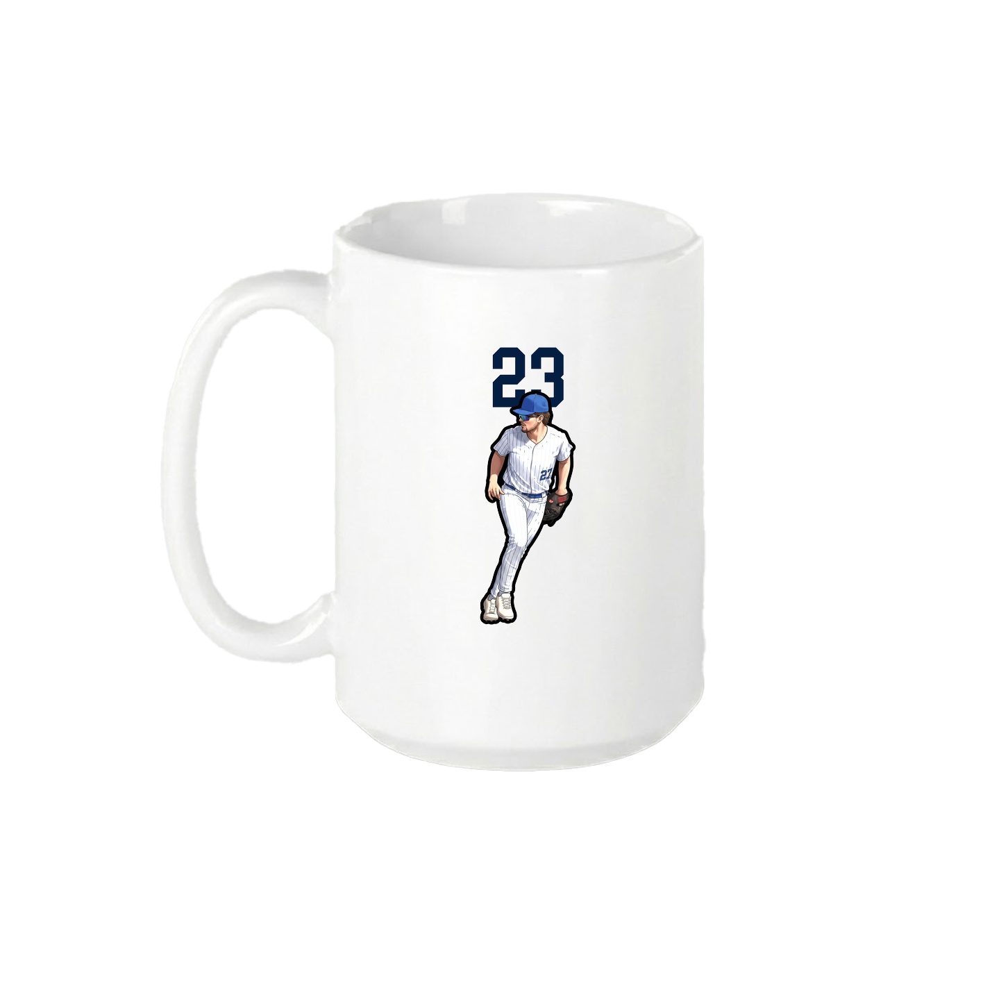 15oz Coffee Mug — Number Top in White
