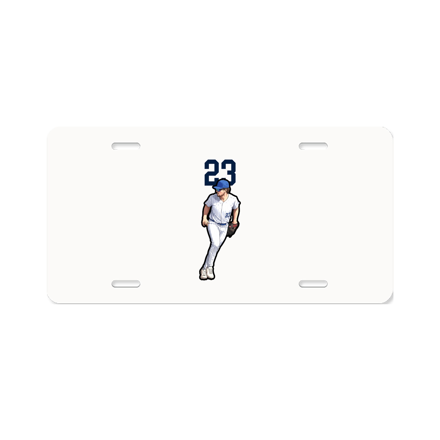 License Plate — Number Top in Classic