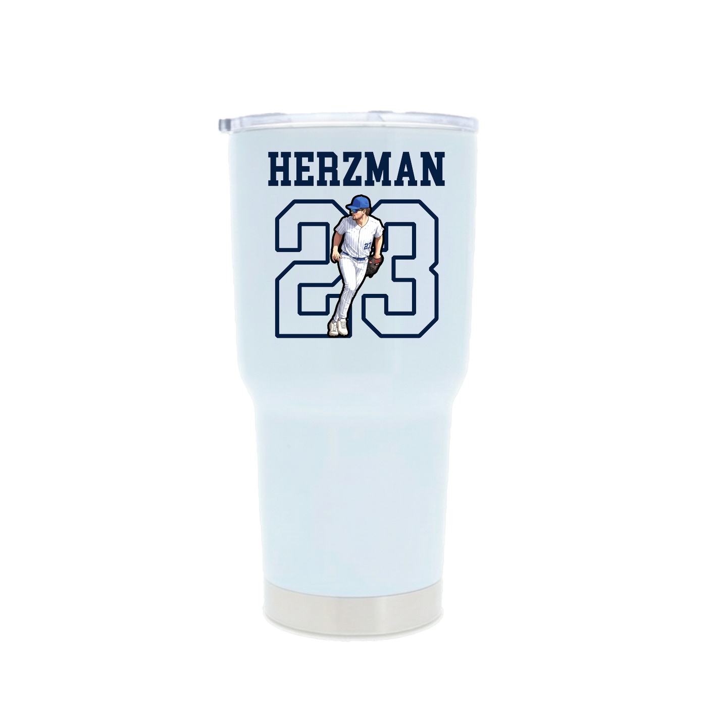 30oz Stainless Steel Tumbler — Shirsey in White